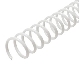 Rayson 12.7mm Spiral Binding Coil 1/2" White Coil bindings Spines 4:1 Pitch 100/Box, SBR41127-100W