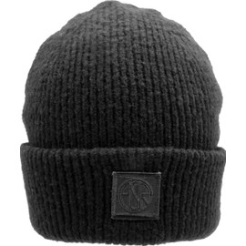 IMMA AS Roma ASR Leather Patch Knitted Skipper Beanie – Black