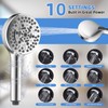 All Metal Shower Head, 8" High Pressure Rainfall/Handheld Shower Combo