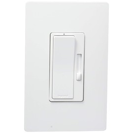 Legrand Radiant RH453PWPW 450W Preset Decorator Rocker Dimmer Light Switch with Locator Light and Screwless Wall Plate for Dimmable LED and CFL Bulbs, Single Pole/3-Way, White (1 Count)