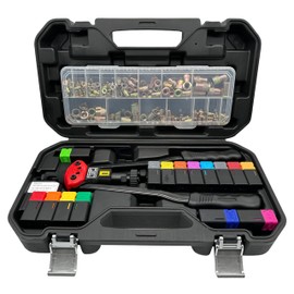 ZIOJOVK 16-Inch Rivet Nut Tool Rivet Nut Kit, with15 Metric and SAE Mandrels, 236Pcs Assorted Rivet Nuts, and Rugged Carrying Case