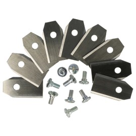 vhbw 9 x Replacement Blades Compatible with Gardena Smart Sileno city 500 Lawnmower - Replacement Blade Silver, Steel