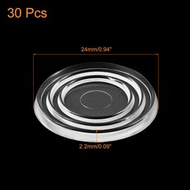 uxcell 30Pcs Glass Table Top Bumpers, 24mm/0.94" Dia Round Clear Rubber Non-Slip Glass Table Cushion, Non-Adhesive Anti Slip Bumper for Glass Table Top