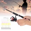 Telescopic Fishing Rod and Reel Combo Kit with Lure Outdoor