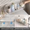 Diesisa Plastic Wall Mount Organizer, Adhesive Clear Acrylic Shelf, No