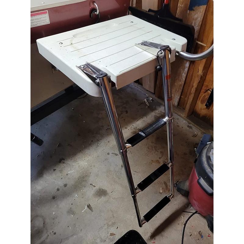 Mojiate Made 3 Step Ladder 316 Stainless Steel Telescoping Capacity