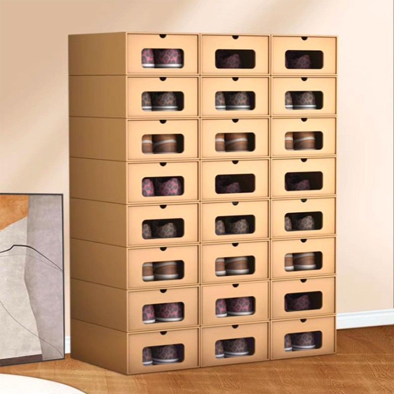 Fyszp 10PCS Shoe Storage Box set - Stackable, space-saving sneakers