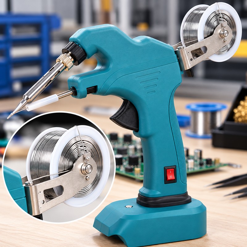 Cordless Soldering Gun for Electronics Repair – Automatic Solder Wire