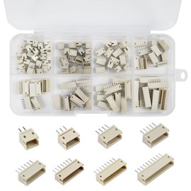 Teansic 117PCS ZH 1.5mm Male Connector Plug,2/3/4/5/6/7/8/10 Pin 1.5mm Pitch Straight Pin Socket,JST ZH Male Housing Connectors