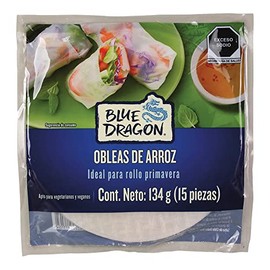 Obleas de Arroz Spring Roll wrappers Blue Dragon 134g