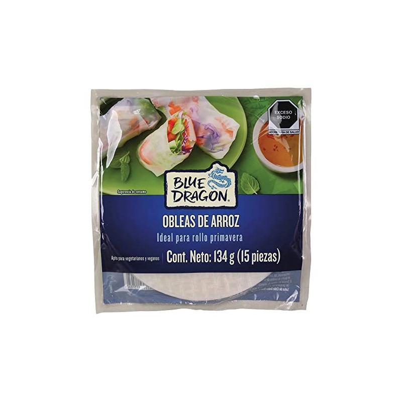 Obleas de Arroz Spring Roll wrappers Blue Dragon 134g
