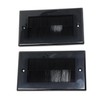 2pcs. Dual Gang Brush Wall Outlet Cable Entry Plate, Tidy