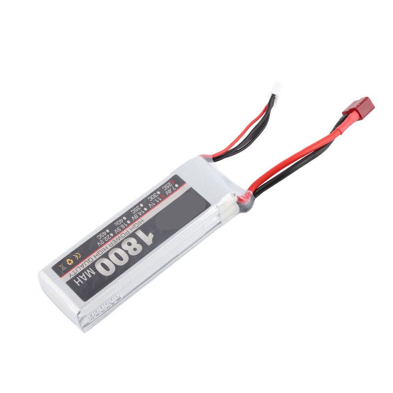 LiPo Battery Pack 11.1V 3S 1800mAh 25C Rechargeable LiPo Battery