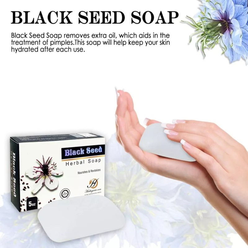 HERBOGANIC Black Seed Herbal Soap – 8 Bars | Natural