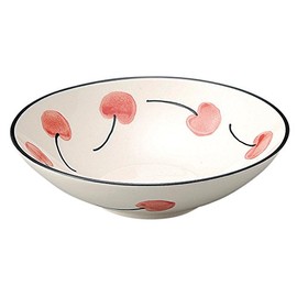 Banko Ware 14253 Casual Earthenpot, Flat Pot, Cherry