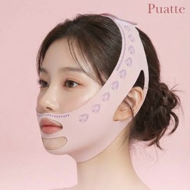 Puette Jawline Lifting Band, Double chin and nasolabial fold care, 1 piece, pink / 퓨에뜨 턱선 리프팅밴드 얼굴 이중턱 팔자주름 관리, 1개, 핑크