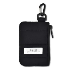 Mignon act0012 Pass Case, Periodicals, Quilting, Padding, Pass Pouch, Carabiner, Accessory Case, Pouch, Smart Key, Key Case, Women's, Women's, Girls, Work, School, Travel, Bicycle, Adult, OL, Student,