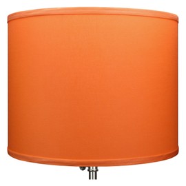 FenchelShades.com 14" Top Diameter x 14" Bottom Diameter 11" Height Cylinder Drum Lampshade USA Made (Carrot)