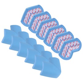 MECCANIXITY 12 Pack Corner Protector, Table Corner Protectors for Corner Guards L-Shape, Edge Safety Bumpers (Sky Blue)