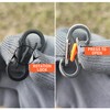 Pack of 12 Mini Carabiner Keychains, Zipper Anti-Theft Buckle, Backpack