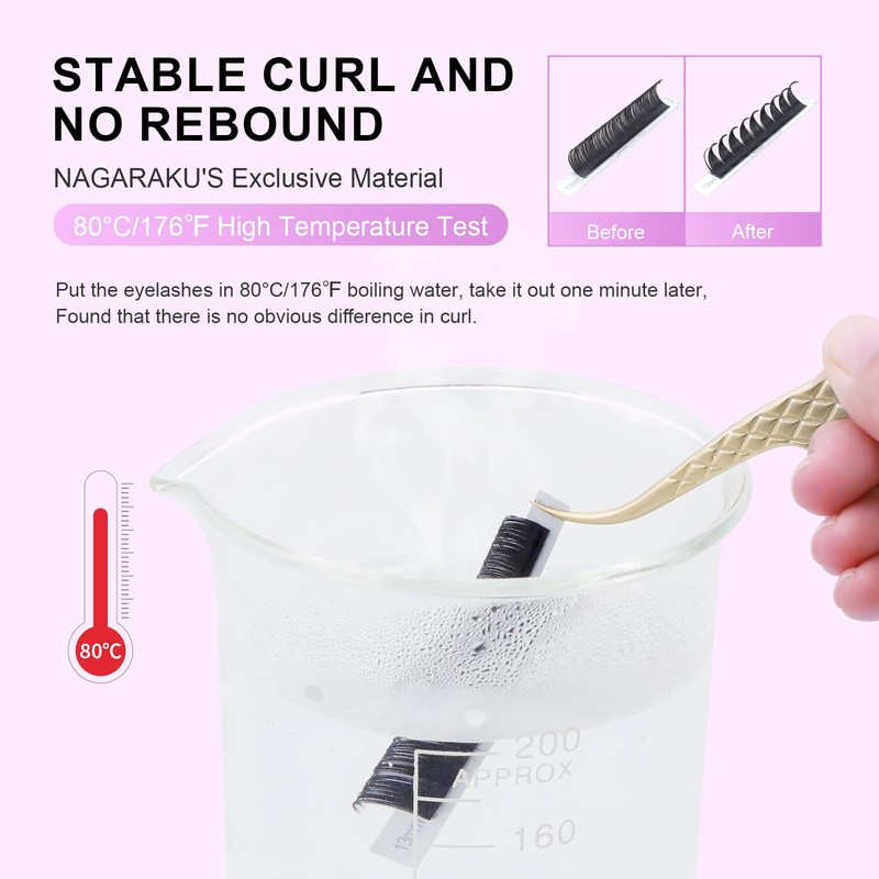 NAGARAKU Eyelash Extension Classic Individual 1:1 Eyelash Volume Individual Eyelashes