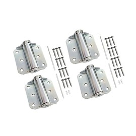 QCAA Adjustable Spring Hinge with Stainless Steel Screw, 3", Zinc, 4 Pack, Made in Taiwan
