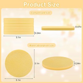 Luxiv 120 Esponjas Faciales Comprimidas, Esponjas Limpiadoras Faciales, Esponjas Faciales Comprimidas para Esteticistas, Esponjas Redondas para Lavar El Rostro, Esponjas Exfoliantes Y Desmaquillantes