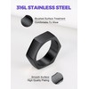 Stainless Steel Irregular Geometric Rings Wedding Band Statement Promise Pinky