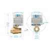 HSH-Flo 1/2" 110-230VAC Brass 2 Way NPT Auto Return Position