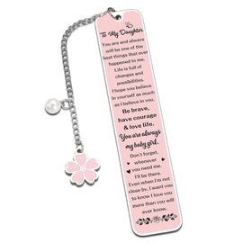 Gifts for Adult Daughters, Daughter Bookmark Gifts from Mom, Birthday Gift for Daughter Adult, Stocking Stuffers for Teen Girls Women, to My Daughterr from Mom Dad, Daughters Birthday Gift