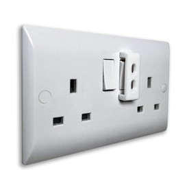 Decoralin 4 Pack Socket Switch Cover Guard Caps Prevents Kids or Accidental On Off Switching Whilst Allowing Easy Access for Intentional Switching (White)
