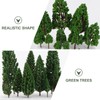 NUOLUX 22pcs Green Mini Tree Set Scenery Architectural Landscape Model