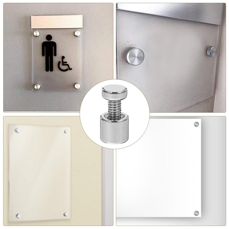 HOLIDYOYO 36pcs Standoff Screws Acrylic Glass Sign Wall Fixture Photo