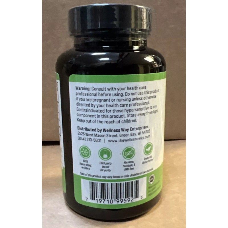 The Wellness Way - Adrenal Glandular 120 Capsules Exp 5/2027
