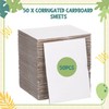 50 Pack Corrugated Cardboard Sheets Flat Hard Cardboard Inserts Back