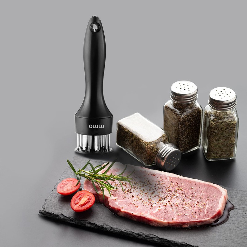 Meat Tenderizer, OLULU Stainless Steel Needle Ultra Sharp 20 Blades