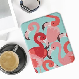 kwmobile Case Compatible with Barnes & Noble Nook Glowlight 4 / 4e Case - eReader Cover - Flamingos Dark Pink/Pink/Red