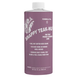 SNAPPY TEAK-NU Formula No. 1 - Restore & Renew Weathered Teak & Other Fine Wood - Professional Strength 2 Step System 32 OZ (STN-Q1)