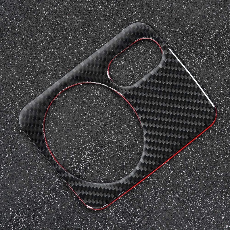 Qiilu Headlight Switch Frame, Carbon Headlight Switch Panel Cover Trim