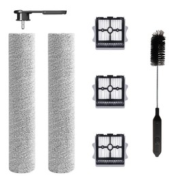 HIYOUNG 2 brush rollers, 1 handle for brush roll, 3 filters, 1 cleaning tool for Tineco Floor One Stretch S6 / Switch S6 / S6 stretch lite / S7 Stretch Ultra / Floor One S9 Artist replacement parts