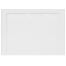 LUXPaper A6 Invitation Envelopes for 4 5/8 x 6 1/4 Cards in 80lb. Crystal Metallic, Printable Envelopes for Invitations, with Peel & Press Seal, 50 Pack, Envelope Size 4 3/4 x 6 1/2 (White)