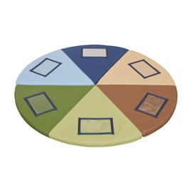 ECR4Kids SoftZone Picture Me Play Mat, Activity Mat, Earthtone
