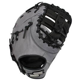 SSK Z5 Craftsman Baseball First Base Mitt – 12” – 12.25” – 12.5” – Right & Left Hand Throw (12.5" - Right Hand Throw, Grey/Black)