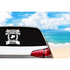 Stickers para Carros Sangre Michoacana Corre por mis Venas Calcomanias para Autos Michoacan Mexico Car Decal for Trucks Latin HeritageStickers para Carros Sangre Chiapaneca Corre por mis Venas Calcomanias para Autos Chiapas Mexico Decal for Cars and Trucks Latin Heritage (10" x 10", Michoacán)