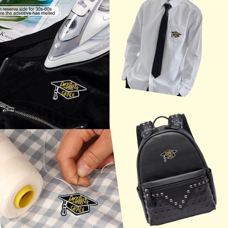 20Pcs Graduate Iron On Patch, School College Graduation Iron-On Patches