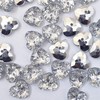 MajorCrafts® 44pcs 13mm Heart Faceted Acrylic 2 holes Sewing Buttons
