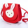 KEREDA Children's Shoulder Bag Girls, Cute Rabbit CrossBody Bag, PU