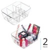 iDesign Makeup Countertop or Vanity-Storage Toiletries-Set of 2-Clear Cosmetic Organizer