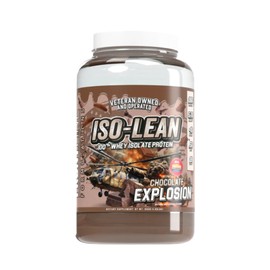 FRONTLINE FORMULATIONS Isolean, 100% Whey Protein Isolate, Fast Absorption, Iso Lean, Low Sugar, Maximize Recovery, Great Taste, 25 Grams Per Serving, Veteren Owned and Operated (Chocolate Explosion)