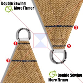 Sun Shade Sail Canopy, 18’×24’ Large Rectangle Shade Cloth Outdoor Cover Sand Color - Sunshade Fabric UV Block Awning Shelter for Patio Backyard Garden Carport